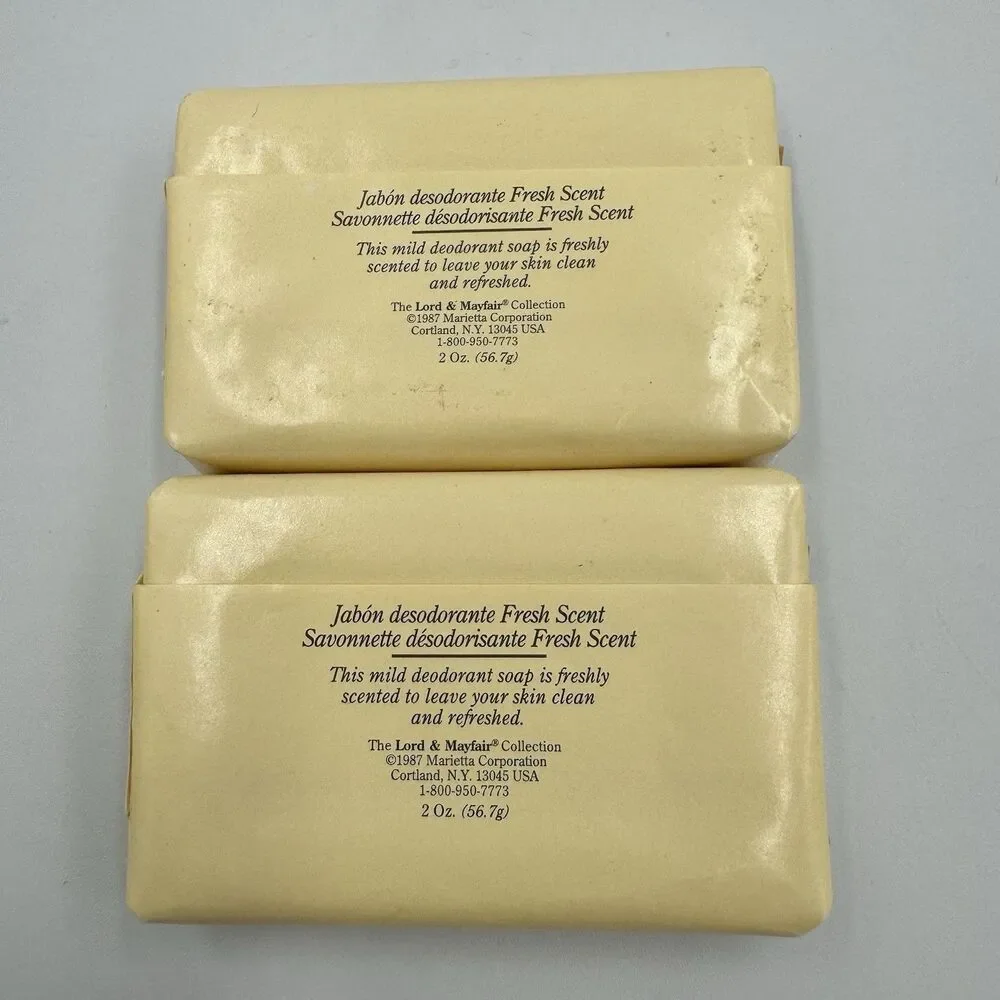 Lord & Mayfair Deodorant Cleansing Face & Body Bar In Paper Wrap‎ 1980s Vintage